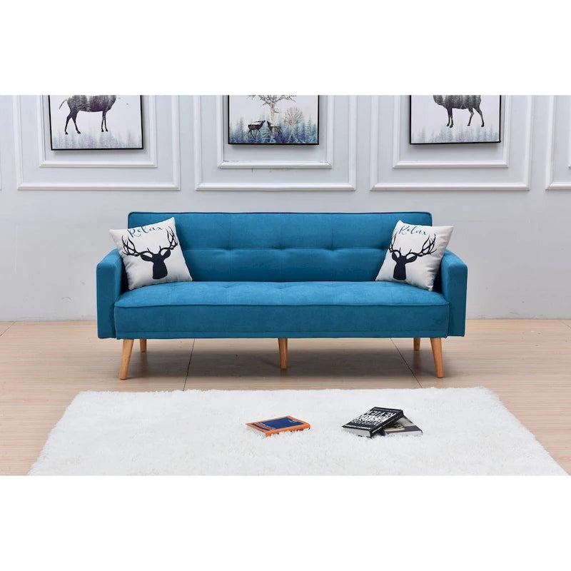 Adjustable 3-Position Futon Sofa – Multi-Color, Seats/Sleeps 1–2