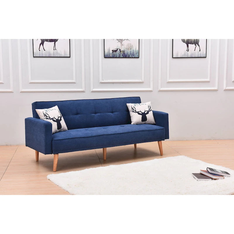 Adjustable 3-Position Futon Sofa – Multi-Color, Seats/Sleeps 1–2