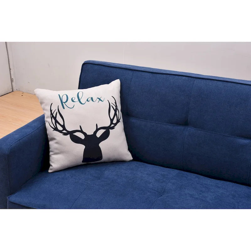 Adjustable 3-Position Futon Sofa – Multi-Color, Seats/Sleeps 1–2