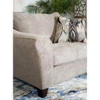 Chocolate / Grey / Silver Fabric Accent Chair, Pillow Back, Rolled Arms, 1-Person