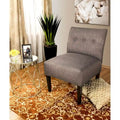 Ikat Button Tufted Accent Chair, Tan / Aqua / Grey / Dark Grey – Single Seat