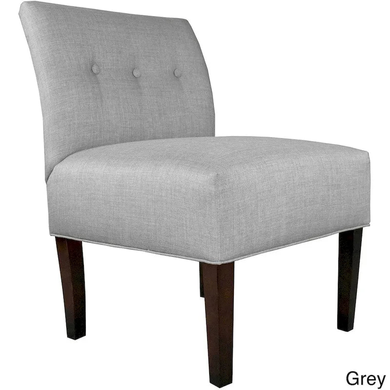 Ikat Button Tufted Accent Chair, Tan / Aqua / Grey / Dark Grey – Single Seat