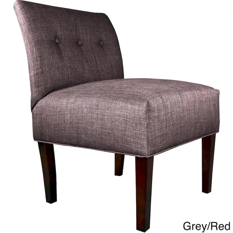 Ikat Button Tufted Accent Chair, Tan / Aqua / Grey / Dark Grey – Single Seat