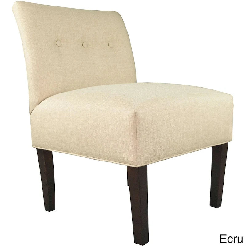 Ikat Button Tufted Accent Chair, Tan / Aqua / Grey / Dark Grey – Single Seat