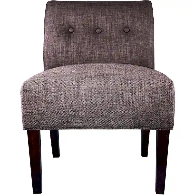 Ikat Button Tufted Accent Chair, Tan / Aqua / Grey / Dark Grey – Single Seat