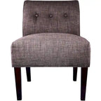 Ikat Button Tufted Accent Chair, Tan / Aqua / Grey / Dark Grey – Single Seat