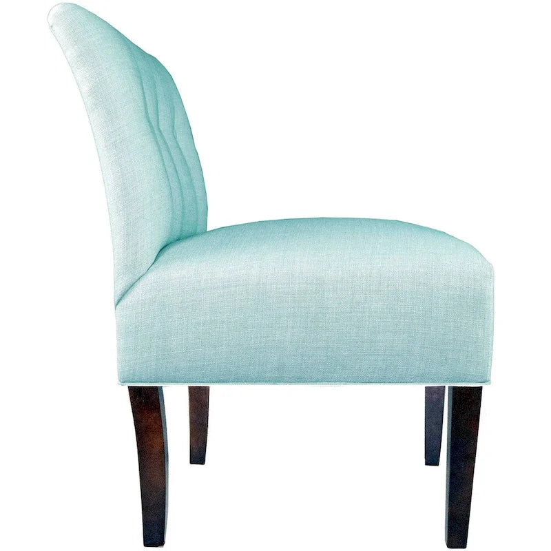 Ikat Button Tufted Accent Chair, Tan / Aqua / Grey / Dark Grey – Single Seat