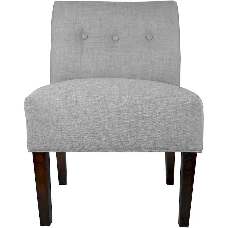 Ikat Button Tufted Accent Chair, Tan / Aqua / Grey / Dark Grey – Single Seat