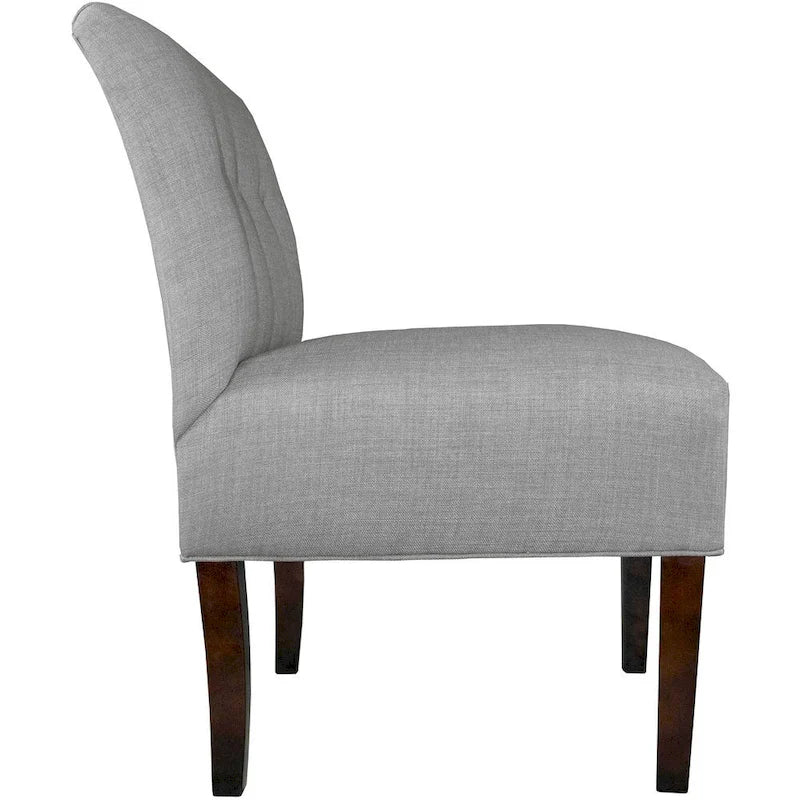 Ikat Button Tufted Accent Chair, Tan / Aqua / Grey / Dark Grey – Single Seat