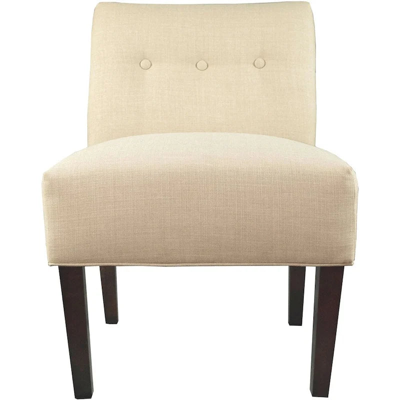 Ikat Button Tufted Accent Chair, Tan / Aqua / Grey / Dark Grey – Single Seat