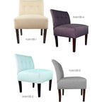Ikat Button Tufted Accent Chair, Tan / Aqua / Grey / Dark Grey – Single Seat