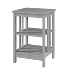 White / Black / Grey / Espresso / Cherry / Driftwood, 3-Tier Shelf Style, Single End Table