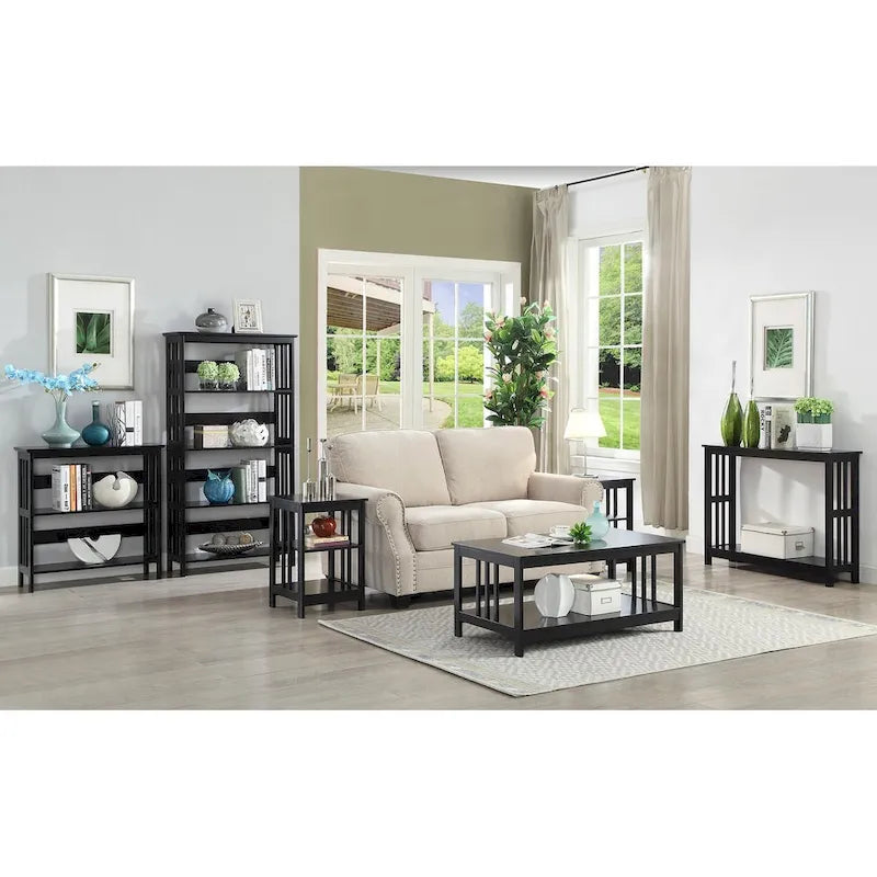 White / Black / Grey / Espresso / Cherry / Driftwood, 3-Tier Shelf Style, Single End Table