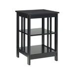 White / Black / Grey / Espresso / Cherry / Driftwood, 3-Tier Shelf Style, Single End Table