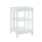 White / Black / Grey / Espresso / Cherry / Driftwood, 3-Tier Shelf Style, Single End Table