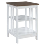 White / Black / Grey / Espresso / Cherry / Driftwood, 3-Tier Shelf Style, Single End Table