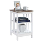 White / Black / Grey / Espresso / Cherry / Driftwood, 3-Tier Shelf Style, Single End Table