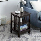 White / Black / Grey / Espresso / Cherry / Driftwood, 3-Tier Shelf Style, Single End Table