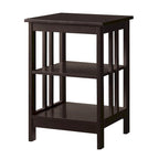 White / Black / Grey / Espresso / Cherry / Driftwood, 3-Tier Shelf Style, Single End Table
