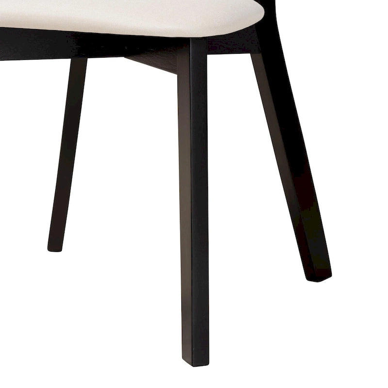 Grey / Cream Rattan Back Dining Chair, Set of 2
