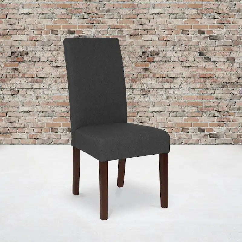 Black / Gray / Brown / Beige Parsons Dining Chair, Armless, Set of 2