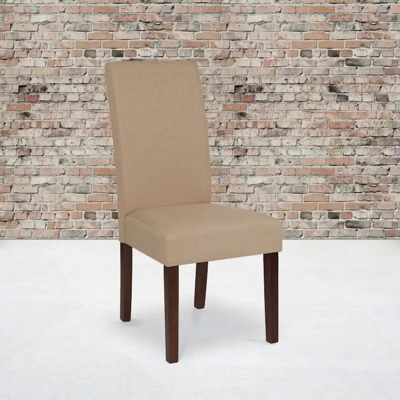 Black / Gray / Brown / Beige Parsons Dining Chair, Armless, Set of 2