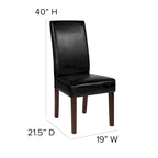 Black / Gray / Brown / Beige Parsons Dining Chair, Armless, Set of 2