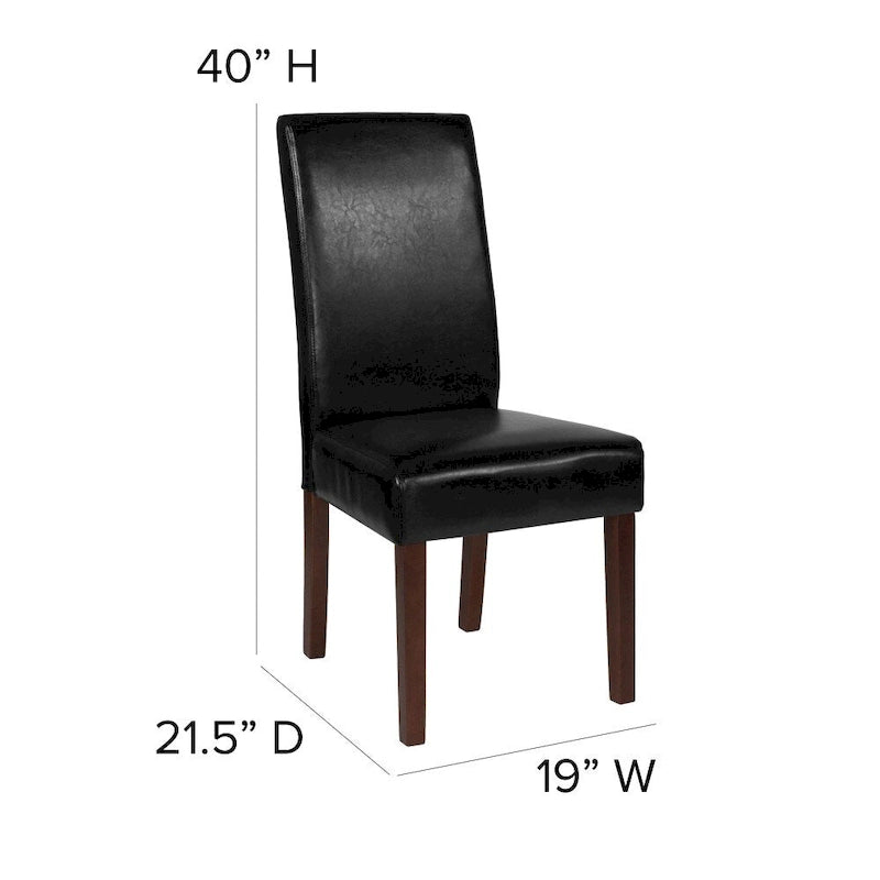 Black / Gray / Brown / Beige Parsons Dining Chair, Armless, Set of 2