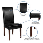 Black / Gray / Brown / Beige Parsons Dining Chair, Armless, Set of 2