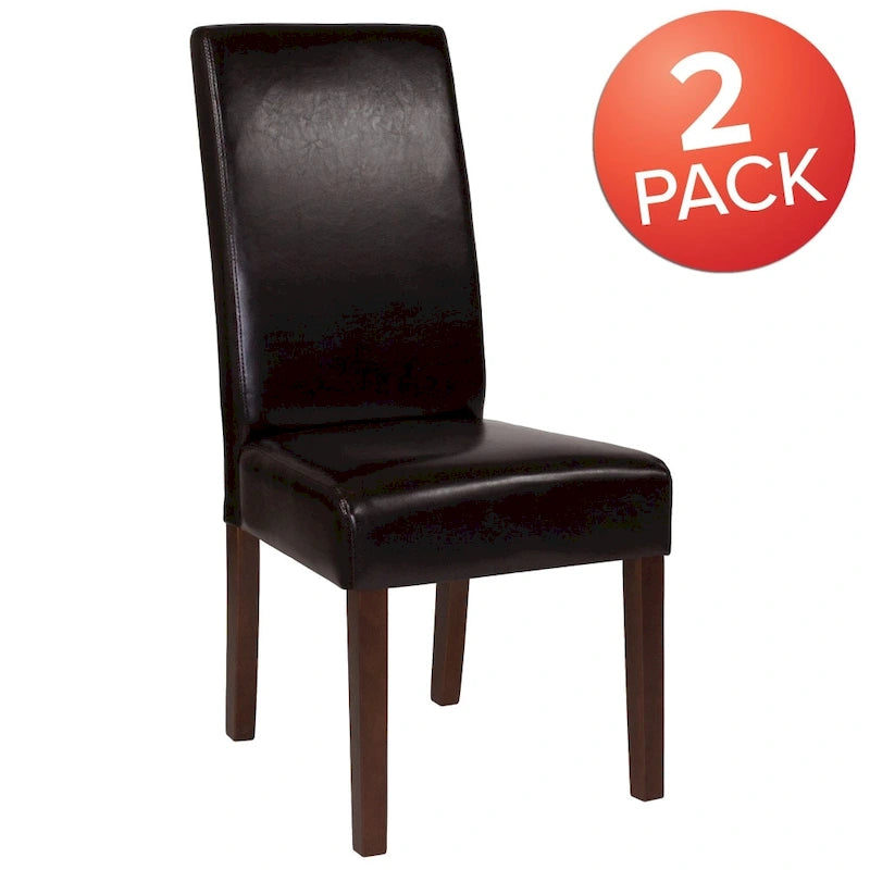 Black / Gray / Brown / Beige Parsons Dining Chair, Armless, Set of 2