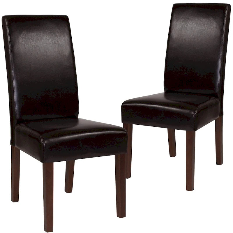 Black / Gray / Brown / Beige Parsons Dining Chair, Armless, Set of 2