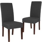 Black / Gray / Brown / Beige Parsons Dining Chair, Armless, Set of 2