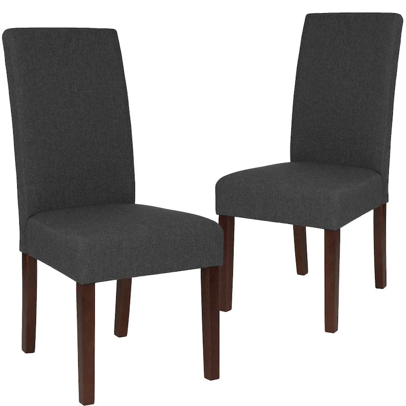 Black / Gray / Brown / Beige Parsons Dining Chair, Armless, Set of 2