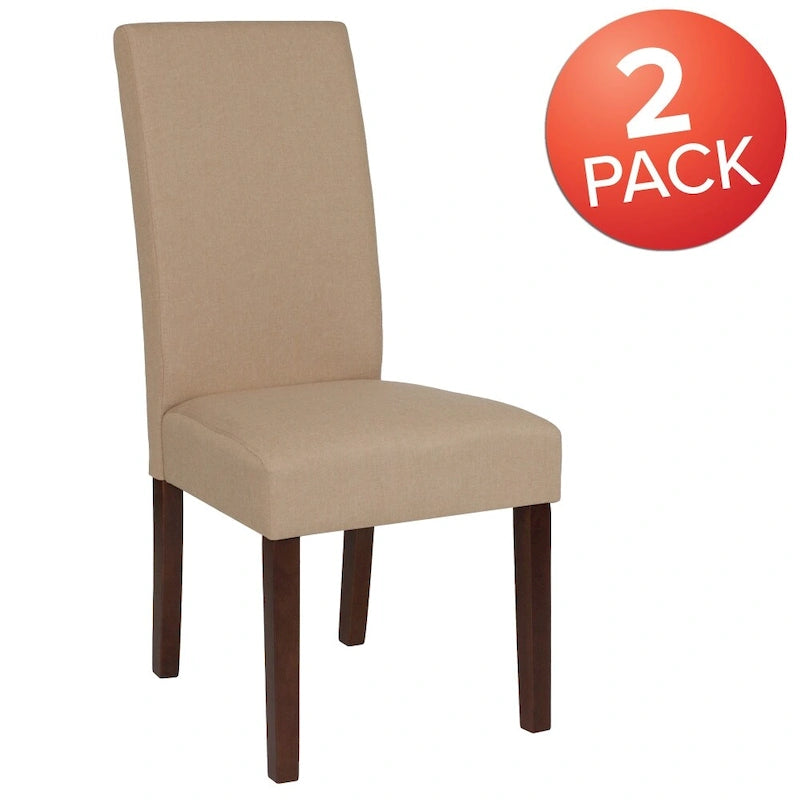 Black / Gray / Brown / Beige Parsons Dining Chair, Armless, Set of 2