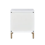 Silver & Gold Finish 3-Drawer Nightstand for 1