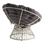 Cream / Dark Grey / Red / Black / Light Blue Round Swivel Papasan Chair, Single Seat