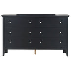 Cherry / White / Silver / Black 6-Drawer Assembled Dresser, 1-Person