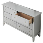 Cherry / White / Silver / Black 6-Drawer Assembled Dresser, 1-Person