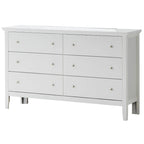 Cherry / White / Silver / Black 6-Drawer Assembled Dresser, 1-Person