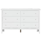 Cherry / White / Silver / Black 6-Drawer Assembled Dresser, 1-Person