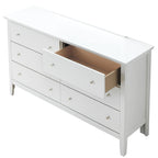 Cherry / White / Silver / Black 6-Drawer Assembled Dresser, 1-Person