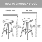 Natural Extra Tall Counter Stool, Single Seat