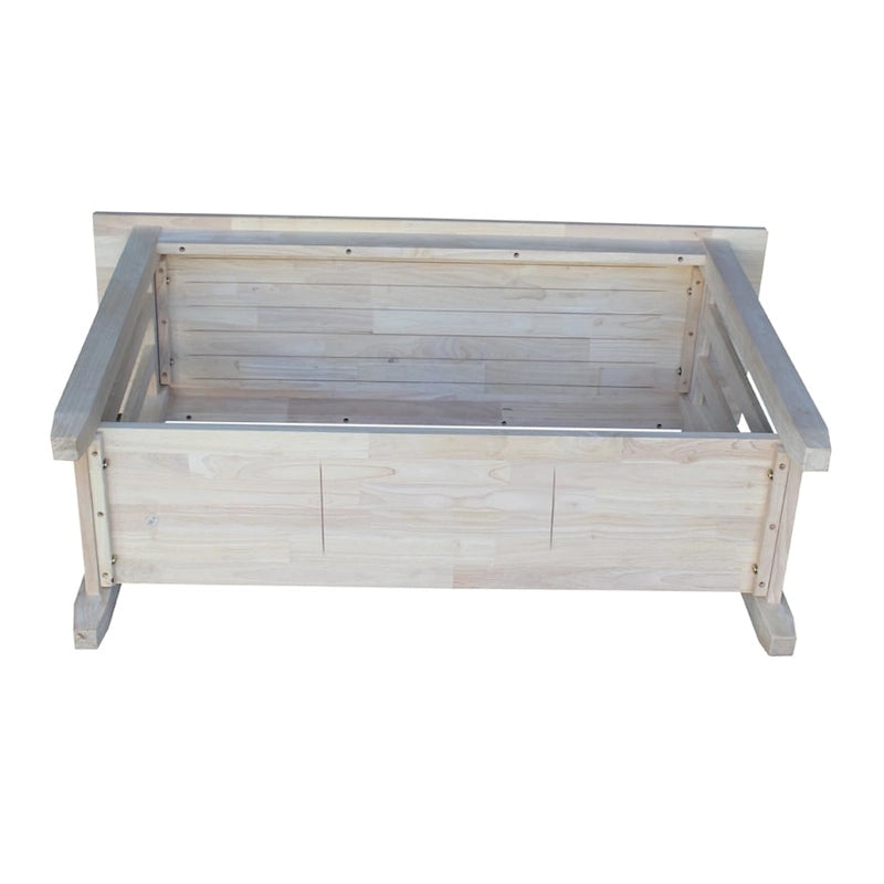 Unfinished Wood Console Table, Single Shelf, 1-2 Person