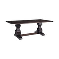Rustic Espresso Rectangular Trestle Dining Table, Seats 6