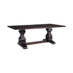 Rustic Espresso Rectangular Trestle Dining Table, Seats 6