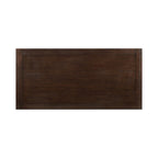 Rustic Espresso Rectangular Trestle Dining Table, Seats 6