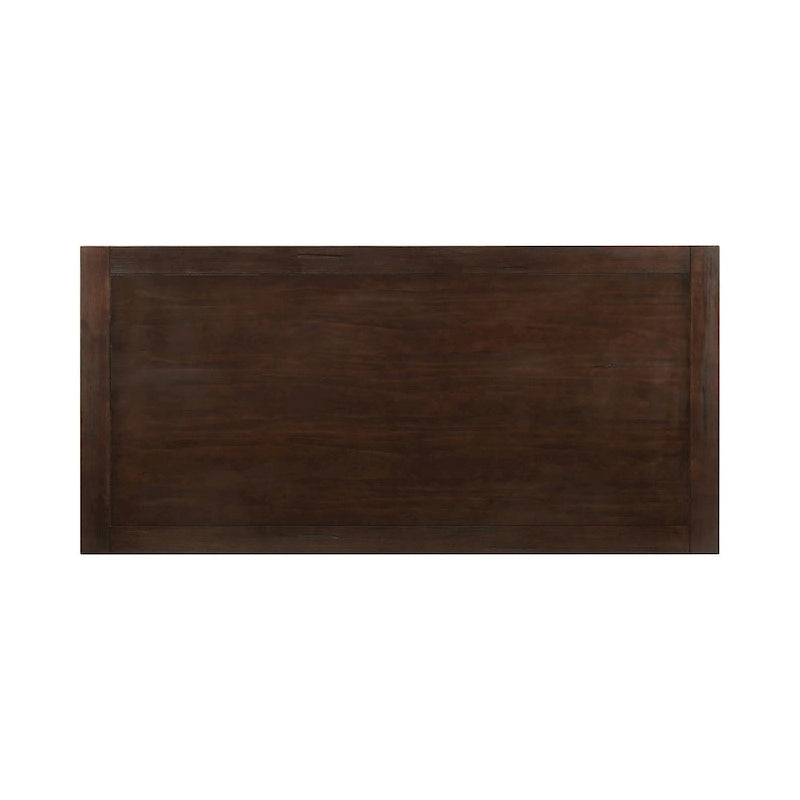 Rustic Espresso Rectangular Trestle Dining Table, Seats 6