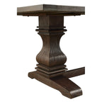 Rustic Espresso Rectangular Trestle Dining Table, Seats 6