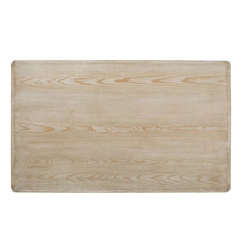 Reclaimed Wood Ming-Style Coffee Table, Small 55", Weathered White Wash