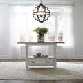 Antique White & Weathered Bark Counter-Height Gathering Table, Seats 4–6